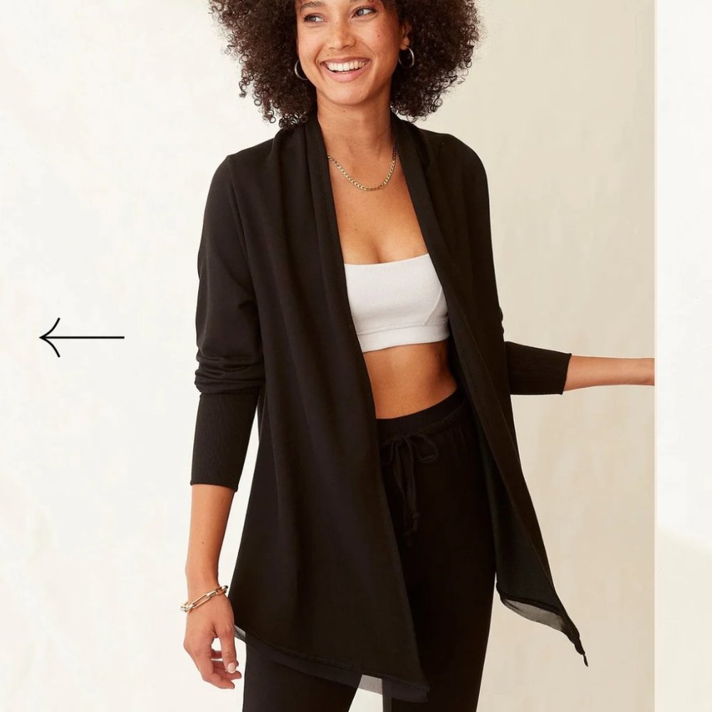 GREY STATE Willow Cardi in Black 1/S NWOT